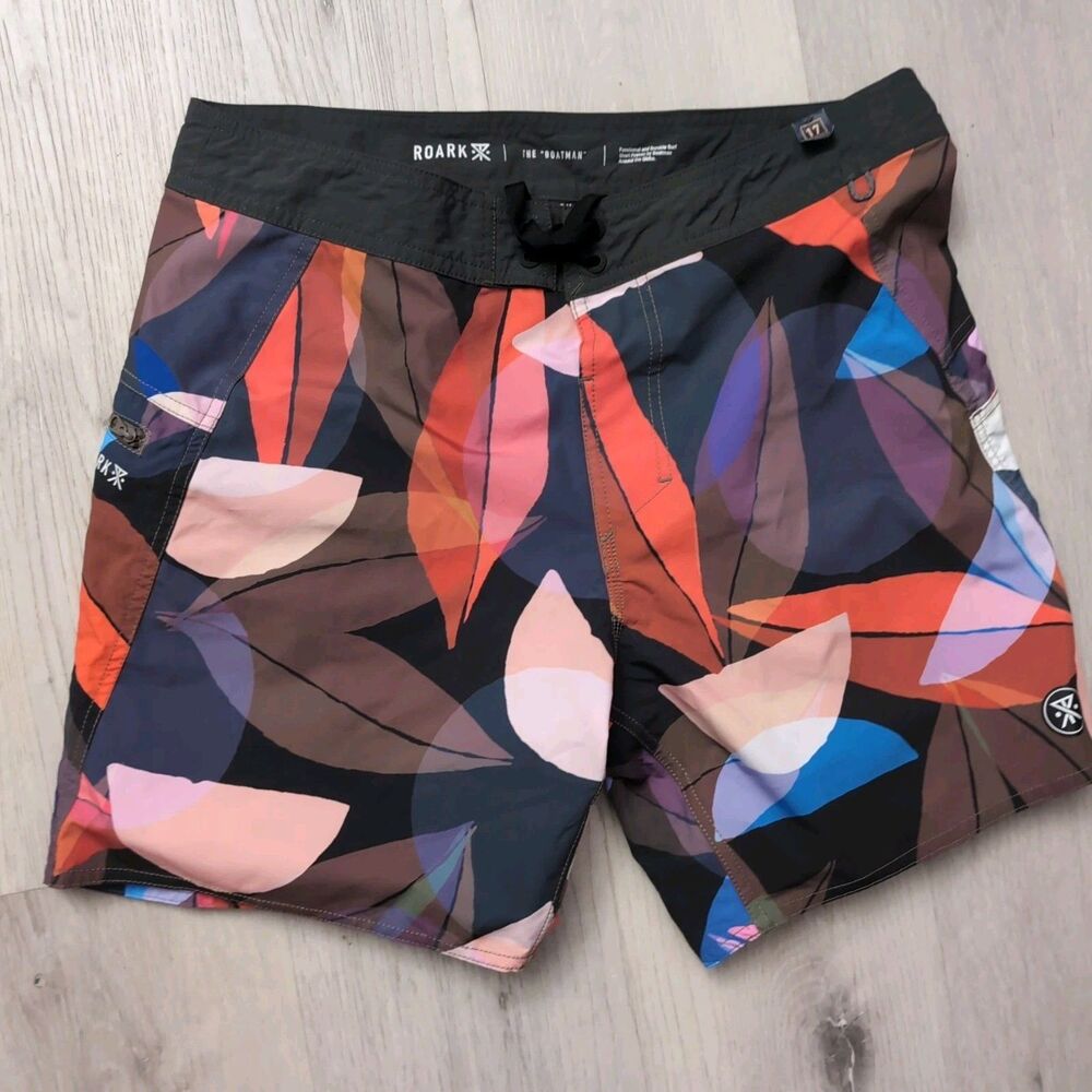 ROARK The Boatman Cordura Boardshorts Mens Size 32 Multi Color